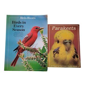 Birds Blooms Parakeets Book Bundle Set of 2 Educational Staging